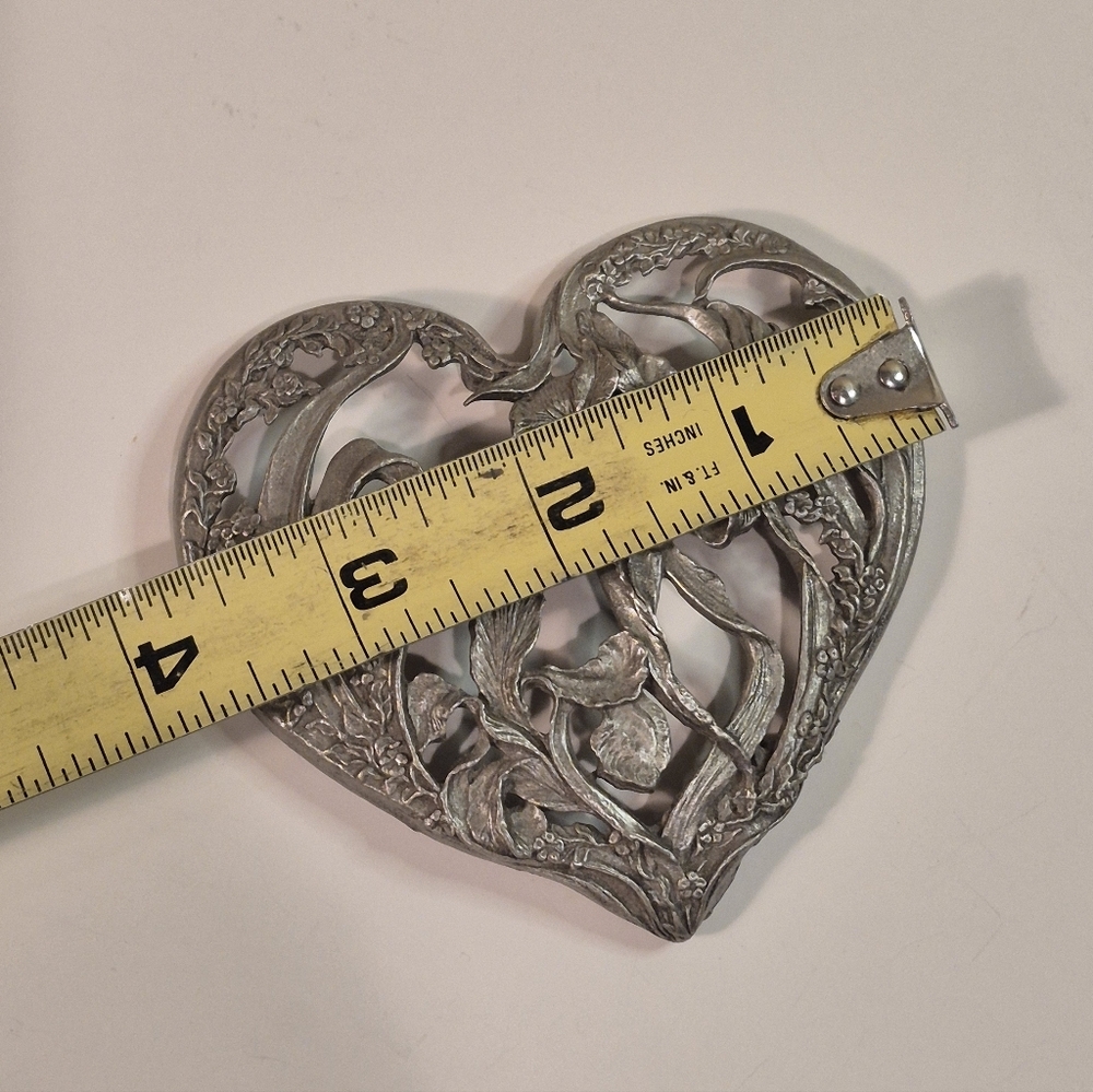 RAWCLIFFE PEWTER Vintage Glass Potpourri Trinket Jar Dish Pewter Iris Detail Lid - Picture 14 of 16